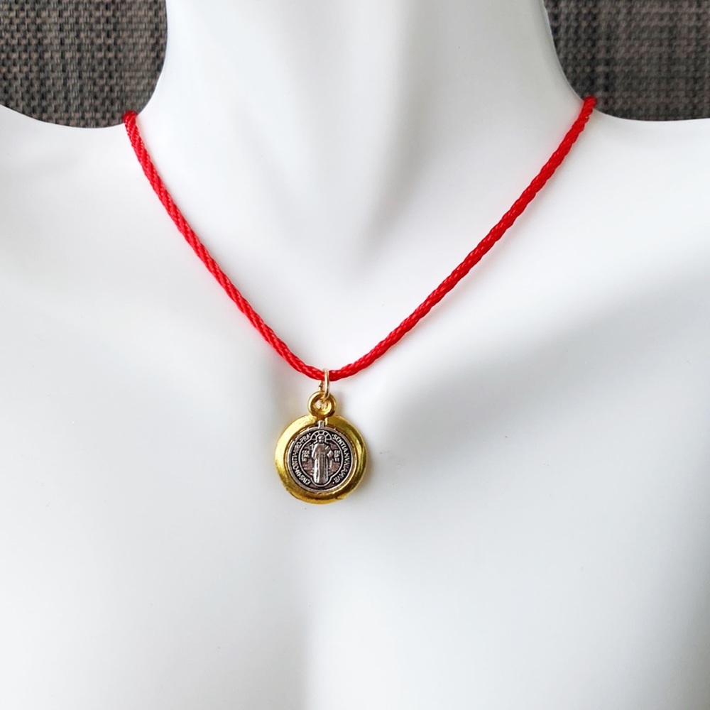 San Benito de Abad (Saint Benedict Abad) protection amulet necklace